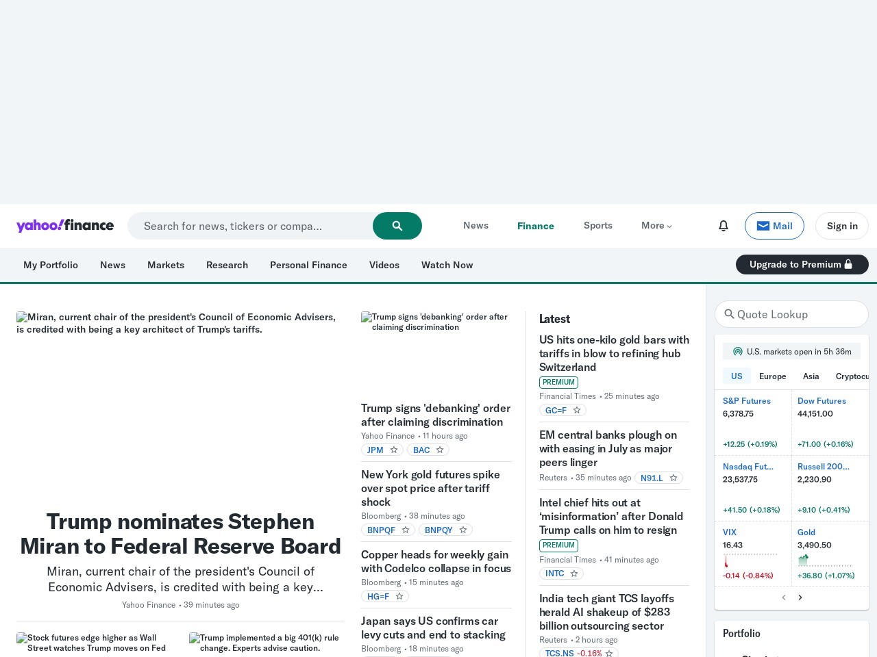 Yahoo! Finance(雅虎财经)