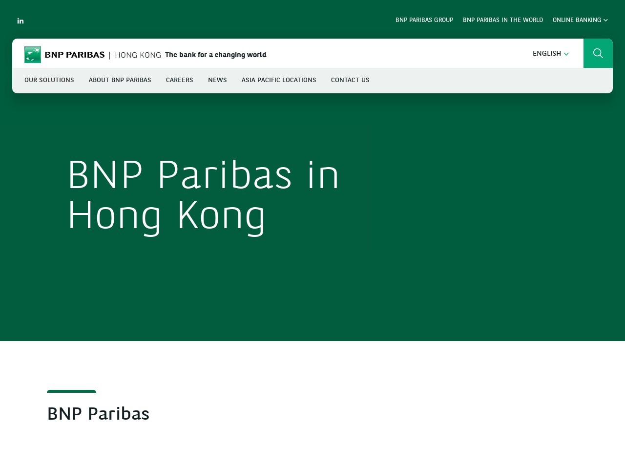 BNP Paribas Hong Kong(法国巴黎银行·香港)