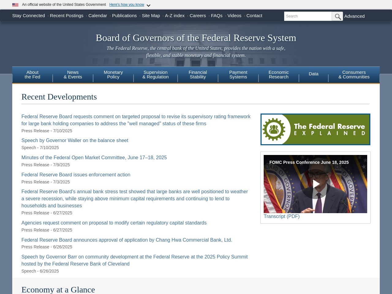 Federal Reserve System(美联储)