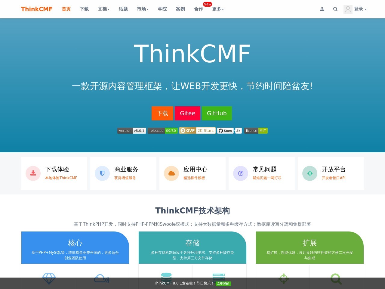 ThinkCMF内容管理框架
